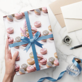 Papel De Presente Bonito Macaron com Aniversário de Ouros