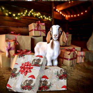 Papel De Presente Bonito Natal Boer Kid Wreath