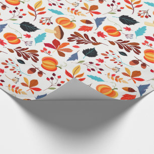 Papel De Presente Bonito Padrão de outono -