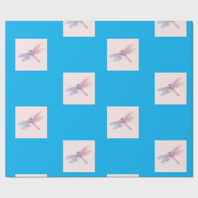 Papel De Presente Bonito Papel de embrulhamento Holográfico Dragonfl (Barra)