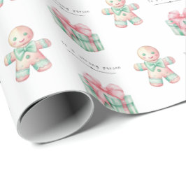 Papel De Presente Bonito Pastel Sóbrio Suporta Presente de Natal