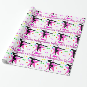 PAPEL DE PRESENTE BONITO PINCO EU AMO GINASTICS DESIGN