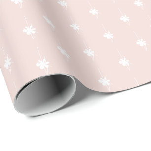 Papel De Presente Bonito presente de flocos de neve brancos, cor-de-