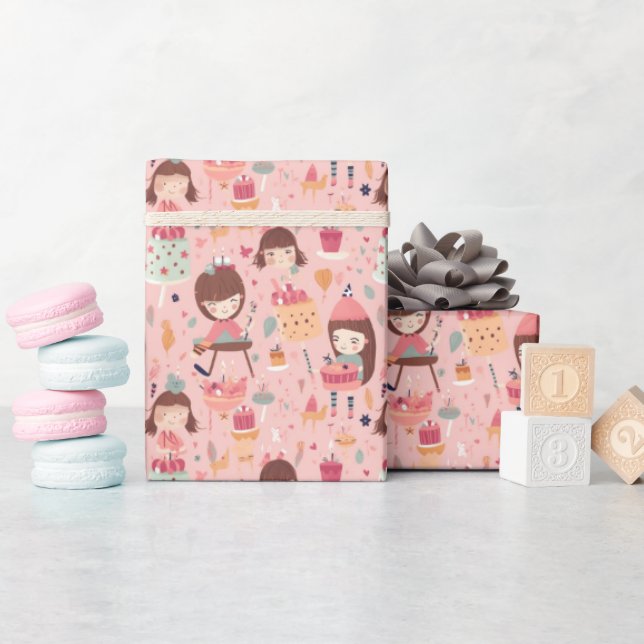 Papel De Presente Bonito Princesa Wraping Paper (Chá de bebê)