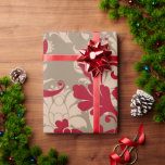 Papel De Presente Bonito Red Tan Damask<br><div class="desc">Bonito vermelho e cor damasco bronzeada para todas as ocasiões. Simplesmente lindo.</div>