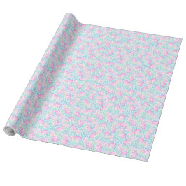 Papel De Presente Bonito Rosas Rosa Giftwrap, Borboletas Brancas Azu