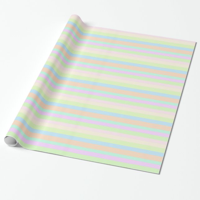 Papel De Presente Bonito tiras de Pastel (Desenrolado)