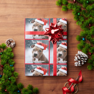 Papel De Presente Bonito Touro de Pit com Natal