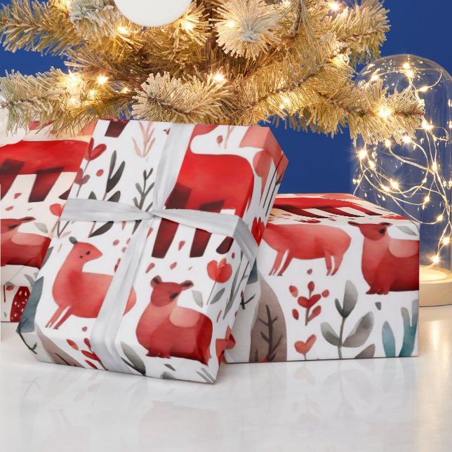 Papel De Presente Bonitos animais Papel de enrolar (Feriados)