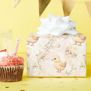 Papel De Presente Bonitos Pintinhos para bebês Pastel Farmhouse Pape