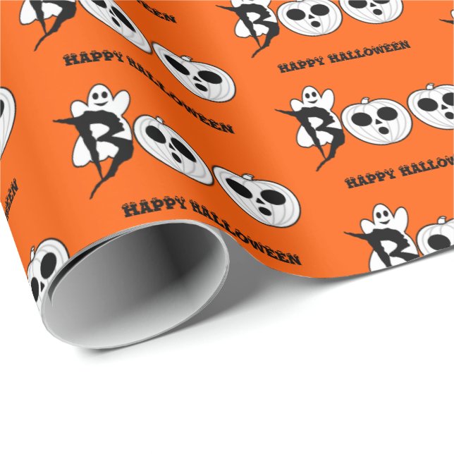Papel De Presente BOO! Halloween Ghost Wraping Paper (Ponta do rolo)