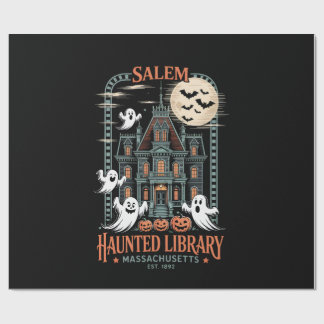 Papel De Presente Bookworm Halloween Shirt Haunted Library
