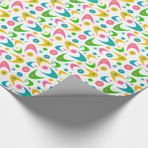 Papel De Presente Boomerangs Retro