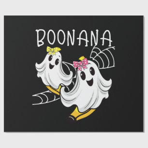 Papel De Presente Boonana Fantasma Banana Bonito Halloween