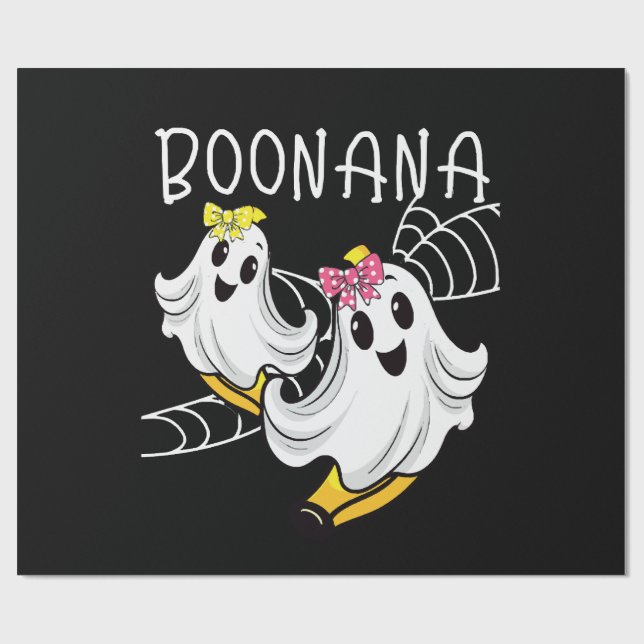 Papel De Presente Boonana Fantasma Banana Bonito Halloween (Aberto)