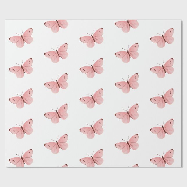 Papel De Presente Borboleta (Aberto)