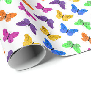 Papel De Presente Borboleta