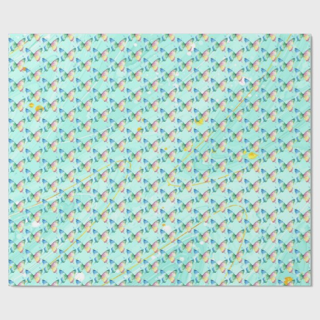Papel De Presente Borboleta (Aberto)