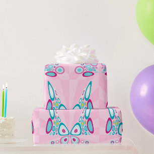 Papel De Presente Borboleta abstrato