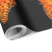Borboleta de paixão, laranja e preto