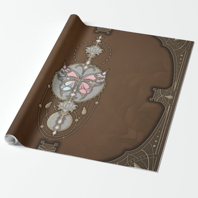 Papel De Presente Borboleta estilizada (Desenrolado)
