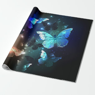 Papel De Presente Borboleta Noturna Flutuante