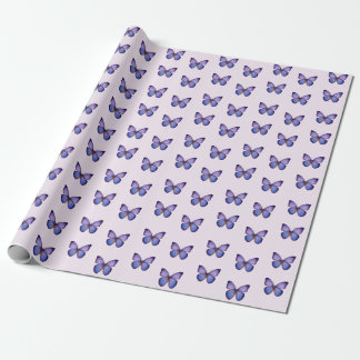 Papel De Presente Borboleta Roxa em Aquarela Elegante