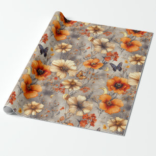 Papel De Presente Borboleta Selvagem Vintage (1)