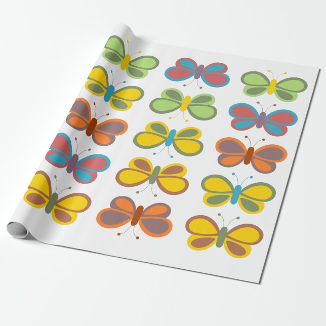 Papel De Presente Borboletas (Desenrolado)