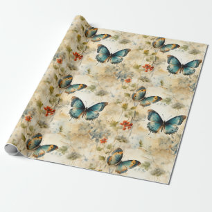 Papel De Presente Borboletas e flores coloridas (11)