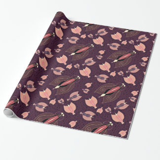 Papel De Presente Borboletas escuras padrão uniforme