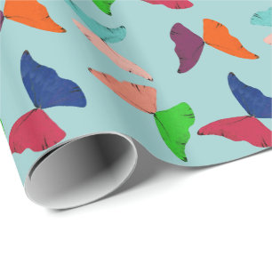 Papel De Presente Borboletas ~Perfurar Presente Papel MUDAR COR