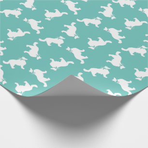Papel De Presente Borda Collie Dog Puppy