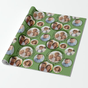 Papel De Presente Borda de Círculo de Foto de Natal 5 com Círculos V
