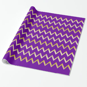 Papel De Presente Borda do ouro - zigzag + suas costas e texto