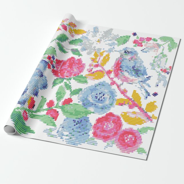 Papel De Presente Bordado de la Naturaleza (Desenrolado)