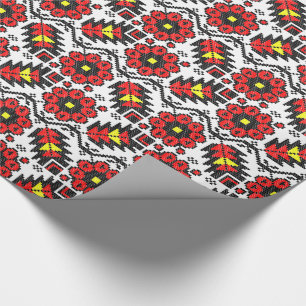 Papel De Presente Bordados Folclore Arte flor floral ponto-a-ponto
