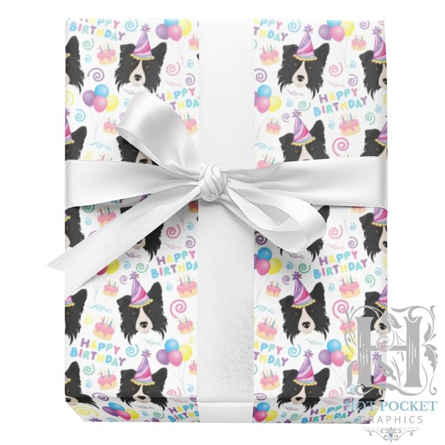 Papel De Presente Border Collie Wrapping Paper (Criador carregado)