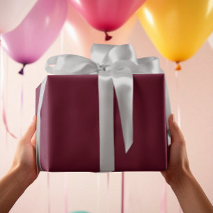 Papel De Presente Borgonha Escura