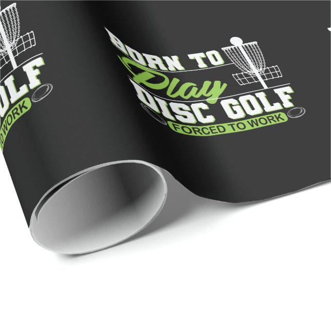 Papel De Presente Born to Play Disc Golf (Ponta do rolo)
