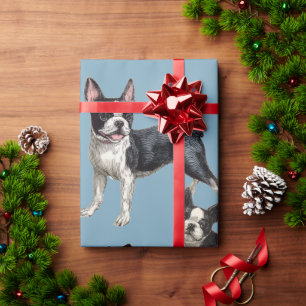 Papel De Presente Boston Terriers