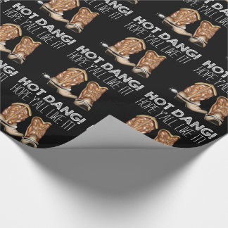 Papel De Presente Bota de Cowboy Engraçada