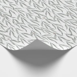 Papel De Presente Botânica De Aquarela Deixa Eucalipto Australiano