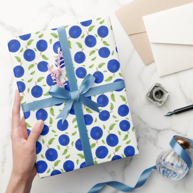 Papel De Presente Botanical Plums Collection Ivory (Presentear)