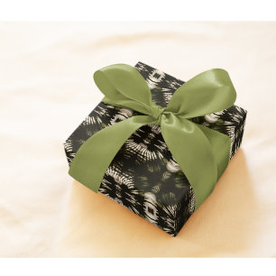 Papel De Presente Botânico Luxuoso   Folha de Palmeira Verde Exércit