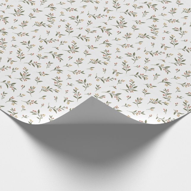 Papel de Presente Botânico Ramos de Frutas (Ponta)