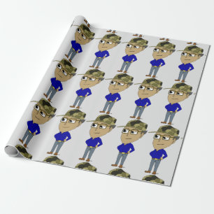 Papel De Presente botão chibi