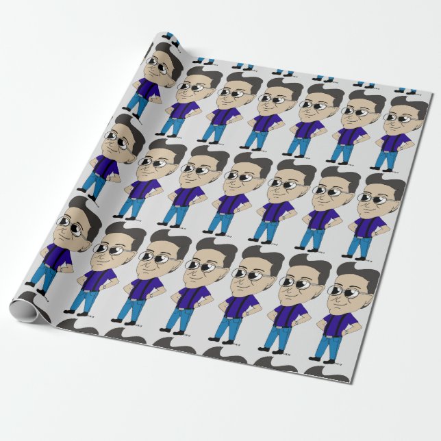 Papel De Presente botão chibi (Desenrolado)