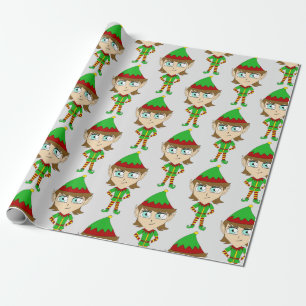 Papel De Presente botão elf de chibi