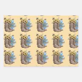 Papel de Presente Botas de Cowgirl Ocidentais Abel